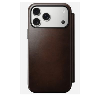 5. Nomad Moderne Leder-Folio-Handyhülle 16 cm (6,3 Zoll) Braun