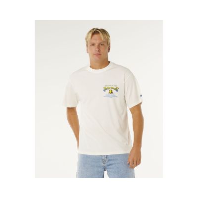 Herren RIP CURL Bells Pro 26 Bell Logo T-Shirt Weiß