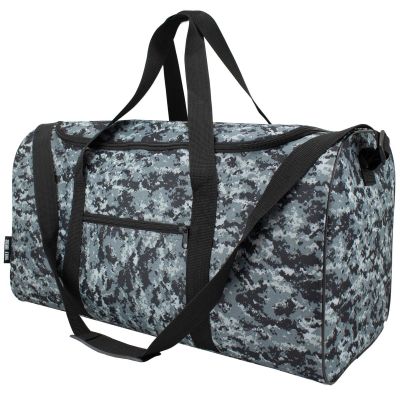FITNESS-/REISETASCHE A3032 SCHWARZES TARNMUSTER SEMI LINE