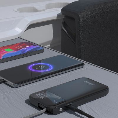 2. Dudao K31 10000 mAh 22,5 W PD Powerbank mit integriertem Kabel - Schwarz