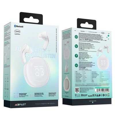 8. Acefast T9 Bluetooth 5.3 In-Ear-Funkkopfhörer – Weiß