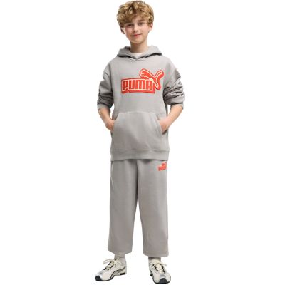 5. Kinder-Sweatshirt Puma ESS Logo Lab Relaxed Hoodie, grau 694674 63