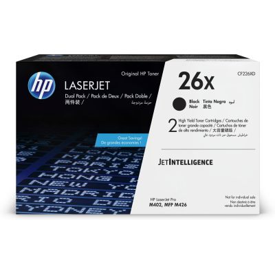 11. HP 26X – Set mit 2 schwarzen Original XL Tonerkartuschen