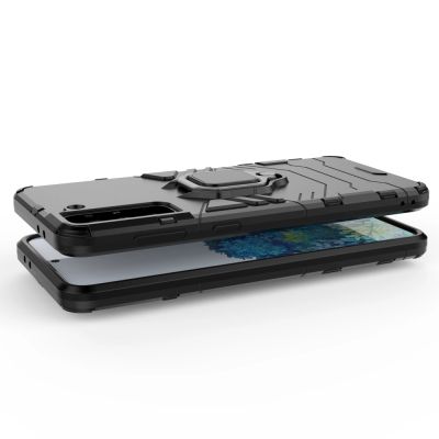 4. Ring Armor Tough Hybrid Case Cover + Magnethalter für Samsung Galaxy S22+ (S22 Plus) schwarz