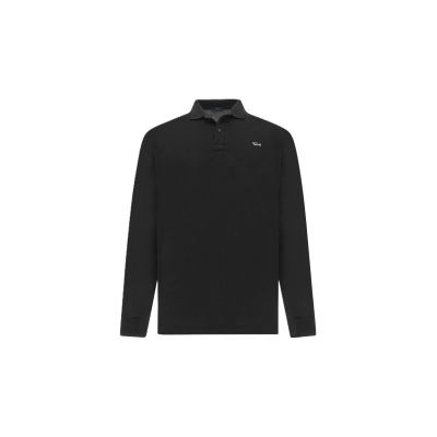 7. Paul&Shark Herren-Poloshirt aus Baumwolle, schwarz, 99311003-11 – klassisch, elegant