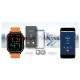 12. Gravity GT15-2 Smartwatch, oranges Silikonarmband + schwarzes Armband