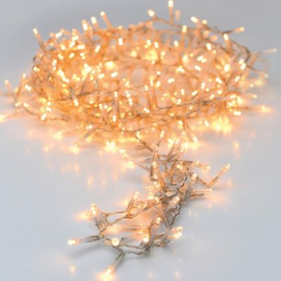5. Weihnachtsbaumbeleuchtung, 720 LED-Lichterkette, warmweißes, transparentes Kabel