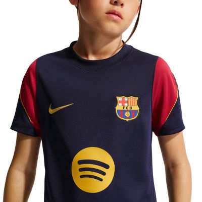 3. Nike FC Barcelona Strike Kinder-T-Shirt Marineblau und Burgunderrot II3237 401