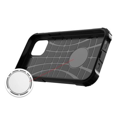 5. Hybrid Armor robuste TPU/PC Panzer Handyhülle Hard Case für iPhone 12 Pro Max schwarz