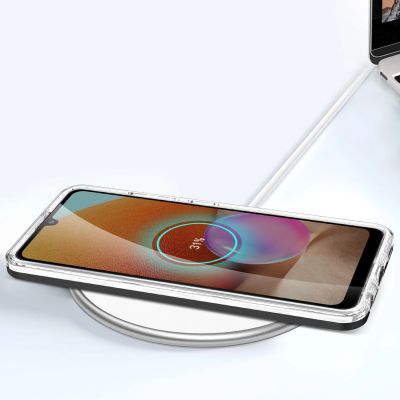 7. Klare 3in1 Hülle für Samsung Galaxy A32 5G Frame Gel Cover Schwarz