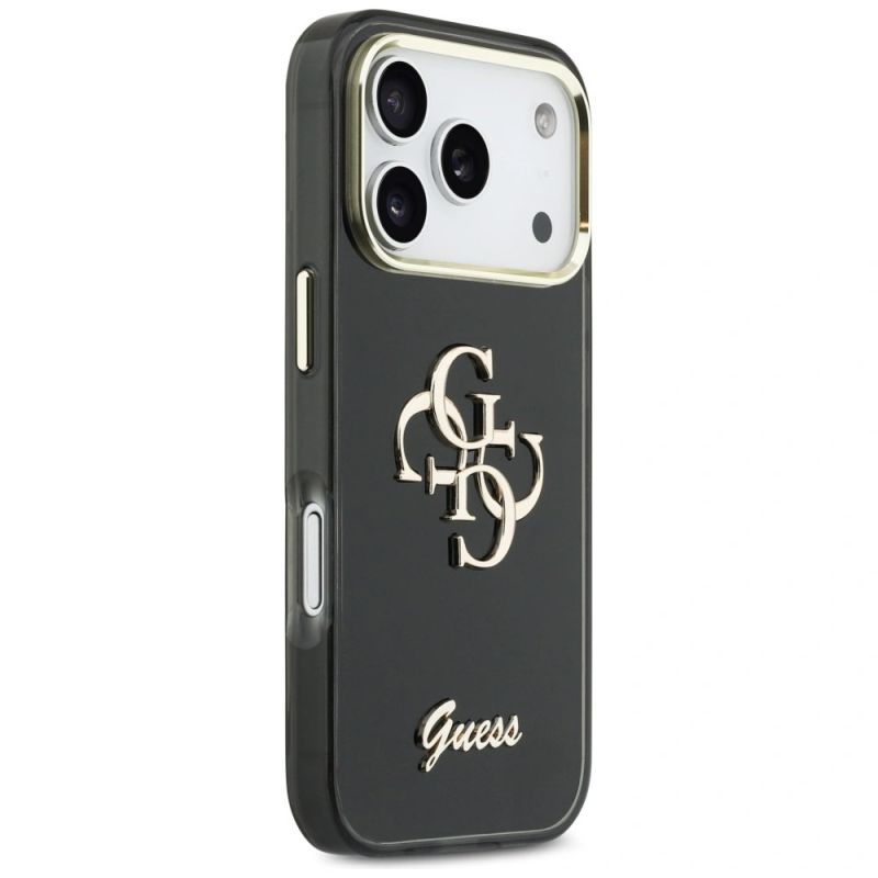 4. Guess IML 4G Script Metallhülle für iPhone 17 Pro - Schwarz