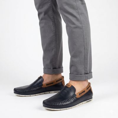 5. Herren-Lederslipper in Marineblau, Bugatti 321-A2X65-1000-4100