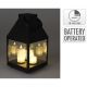 2. Adventslaterne, LED, 25 cm, 3 Kerzen