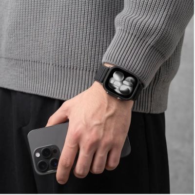 6. Tech-Protect NylonLoop Armband für Apple Watch 40 / 41 / 42 mm – Schwarz
