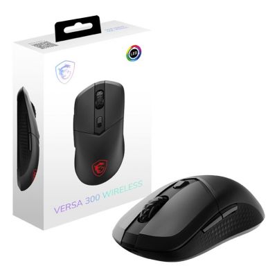5. MSI VERSA 300 Gaming-Maus für Rechtshänder, RF Wireless + Bluetooth + USB Type-C, optisch, 8000 DPI