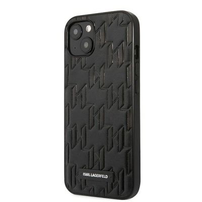 Karl Lagerfeld KLHCP13SMNMP1K iPhone 13 mini 5,4" Hardcase schwarz / schwarzes Monogram Plaque