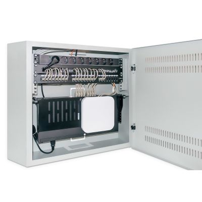 6. Flaches 4U + 2U Rack 19"-Wandgehäuse, grau
