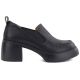 2. Schwarze Damen-Lederschuhe mit hohem Absatz D&A S.Barski CR62-3525