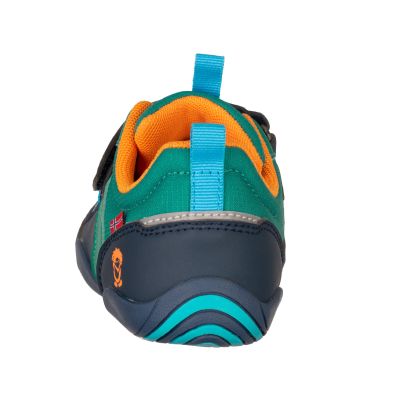 5. Trollkids Skaland Barfuß-Wanderschuhe in Meeresgrün/Madeire-Blau/Sahara-Sonnenuntergang