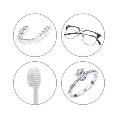 5. Activejet AUC-200 Ultraschall-UV-Reiniger für Zahnprothesen, Brillen und Schmuck, weiß.