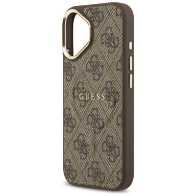 6. Guess 4G PU Classic Logo MagSafe Hülle für iPhone 17 - Braun