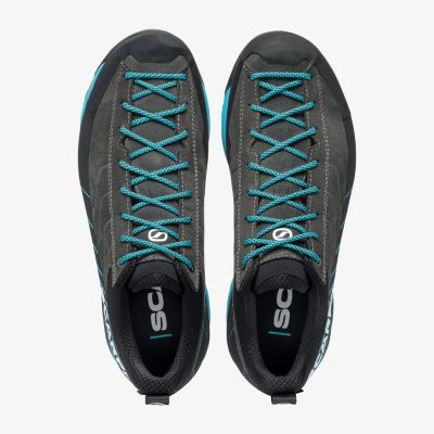 4. Scarpa Mescalito GTX Zustiegsschuhe – Shark/Azure Größe 46