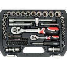 Satz Schraubenschlüssel 1/4"/1/2", 72-teilig. YT-38782 YATO