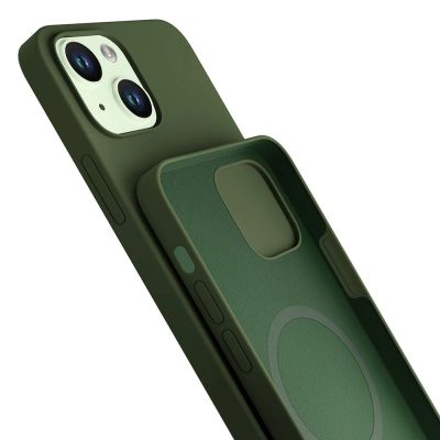 5. 3mk Hardy Silikon-MagCase für iPhone 15 Plus – grün