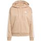 adidas Essentials 3-Streifen Fleece-Hoodie mit durchgehendem Reißverschluss W JX7706
