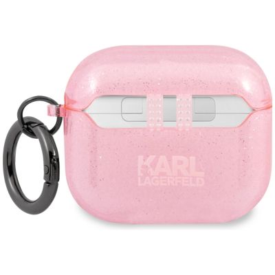 2. Karl Lagerfeld Glitter Choupette Case für AirPods 3 – Rosa