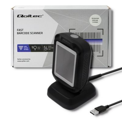 4. QOLTEC Barcode-Lesegerät (stationär) | 1D und 2D | USB