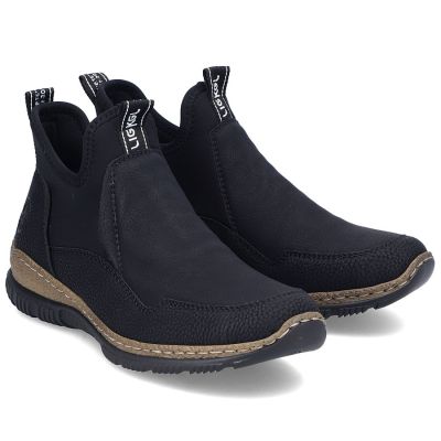 4. Schwarze, ungefütterte Damen-Ankle-Boots Rieker N3275-01