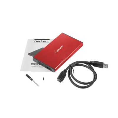 5. NATEC Rhino Go NKZ-1279 Hülle (2,5"; USB 3.0; Aluminium; rot)