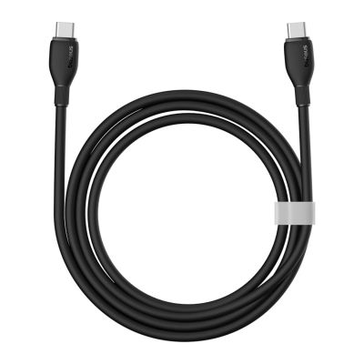 5. Baseus Pudding Series USB-C-Kabel – USB-C 100 W 1,2 m – Schwarz