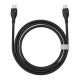 5. Baseus Pudding Series USB-C-Kabel – USB-C 100 W 1,2 m – Schwarz