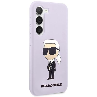 4. Karl Lagerfeld KLHCS23MSNIKBCU S23+ S916 Hardcase lila/lila Silikon Ikonik