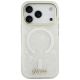 3. Guess IML Shell Script Metal MagSafe Hülle für iPhone 17 Pro Max – Weiß