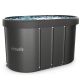 2. VIRTUFIT Ovales Eisbad 500 Liter Anthrazit mit Zubehör