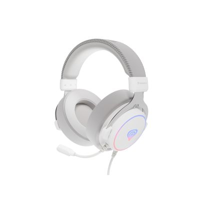 GENESIS Neon 764 Kabelgebundenes Gaming-Headset mit Kopfbügel, USB Typ-A, Weiß