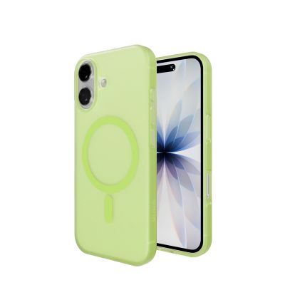 4. Puro Daylight Magsafe-kompatible Silikonhülle für iPhone 17 – durchscheinendes Grün