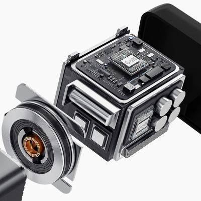 8. Dudao A67EU GaN 67W Wandladegerät mit integriertem, einziehbarem USB-C Power Delivery Quick Charge - Schwarz