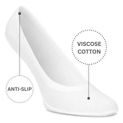 3. Damen-Fußsocken, weiß, Filippo SD-IN01