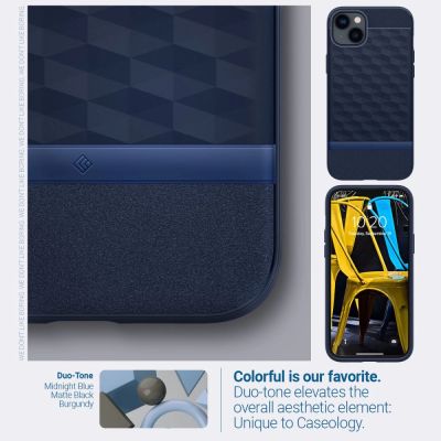 7. Caseology Parallax Mag Hülle mit MagSafe für iPhone 14 Plus – Marineblau