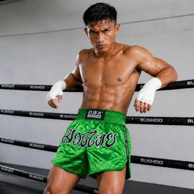 5. Herren-Thai-Shorts PASTEL GREEN V2 COMBATWEAR | DBX Bushido
