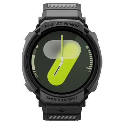 2. Spigen Rugged Armor Pro Armband für Samsung Galaxy Watch 8 44 mm – Mattschwarz