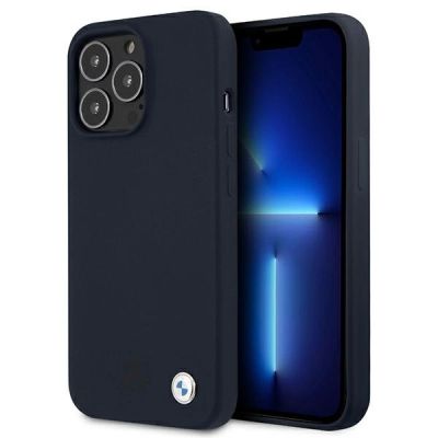 BMW Silikon Signature Case für iPhone 13 Pro Max 6,7" - Marineblau