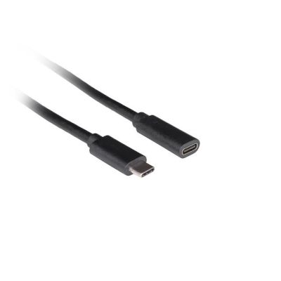 4. LANBERG USB-C M/F 3.1 VERLÄNGERUNGSKABEL 0,5M SCHWARZ