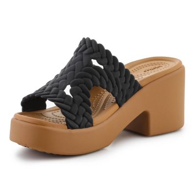 3. Crocs Brooklyn Woven Slide Heel W 209979-001 Flip-Flops