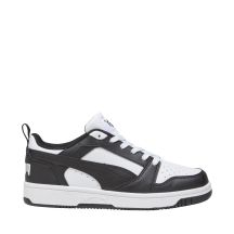 Puma Rebound V6 Lo Mid Kinderschuhe weiß und schwarz 393833 01