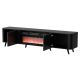 2. VOLARE TV-Schrank 200x39x49 schwarz/san sebastian + Kamin